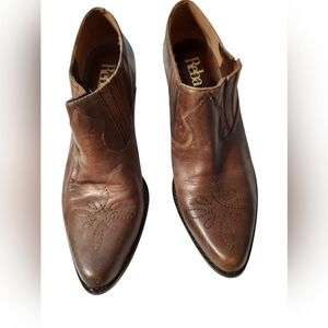 Reba Brown Leather Womens Boots 6.5